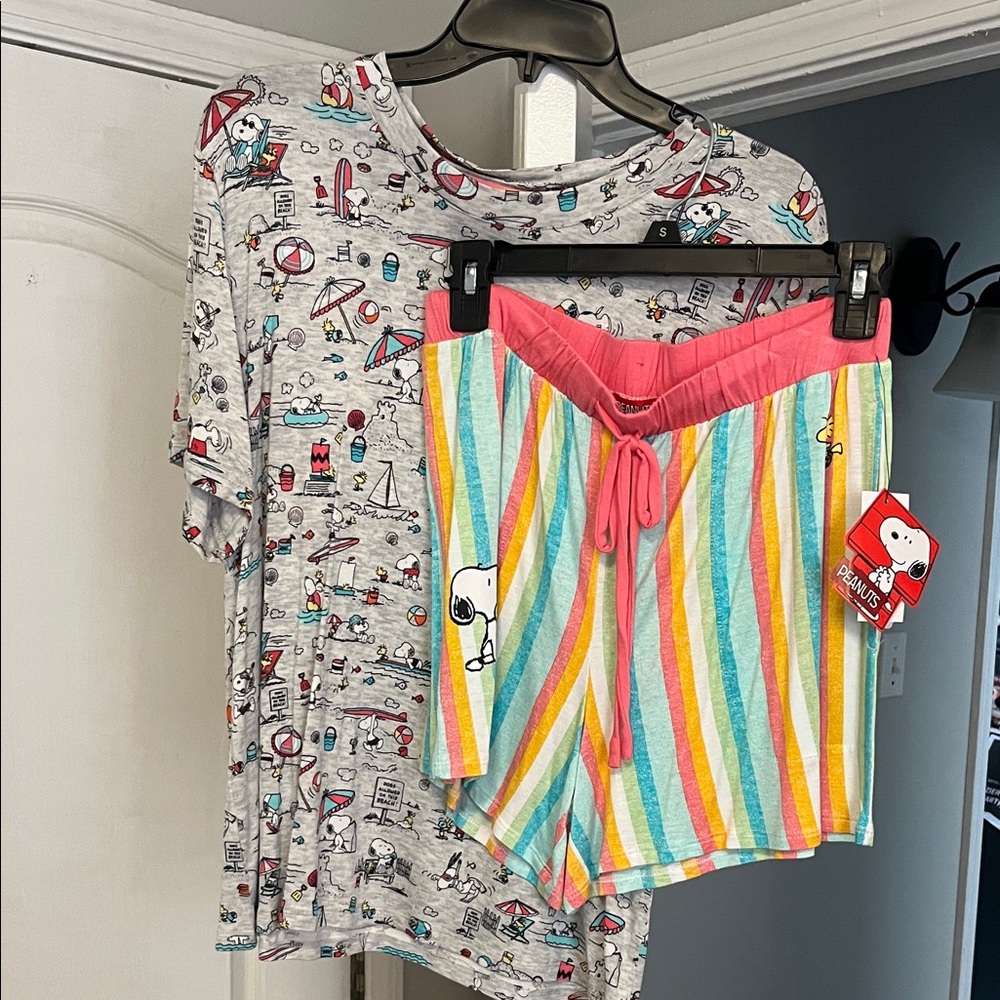 Peanuts Pajamas Set - Gray and Multicolor